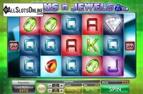 Game Workflow screen. Gems n Jewels from Genii