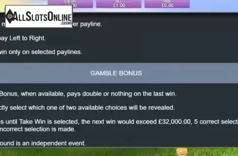 Gamble Bonus. Gets the Worm from Eyecon