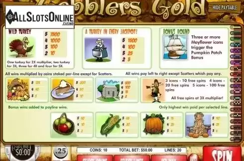 Screen2. Gobblers Gold from Rival Gaming