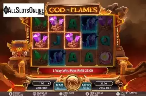 Win screen 2. God of Flames from GamePlay