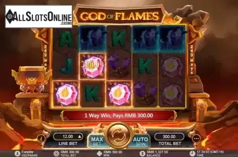 Win screen 3. God of Flames from GamePlay