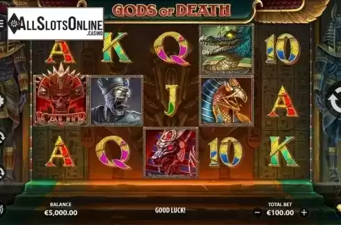 Reel Screen. Gods of Death from StakeLogic