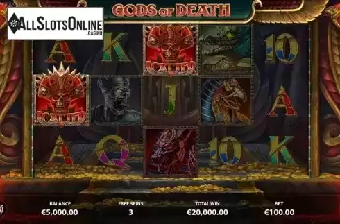 Free Spins Trigger. Gods of Death from StakeLogic