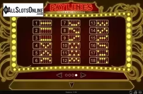Paylines. Golden Casino from Espresso Games