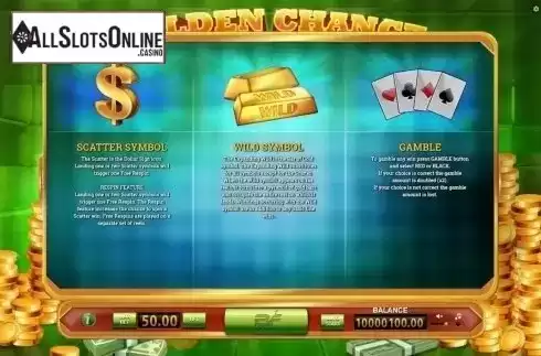 Paytable 2. Golden Chance from BF games