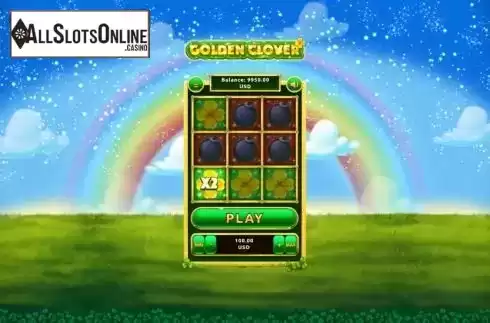 Win screen. Golden Clover from Onlyplay