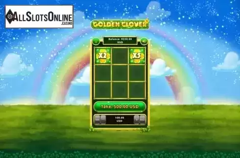 Win screen 3. Golden Clover from Onlyplay