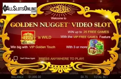 Start Screen 1. Golden Nugget from NextGen