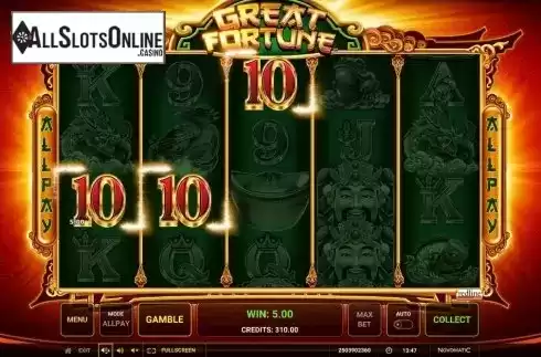 Win Screen 3. Great Fortune from Greentube