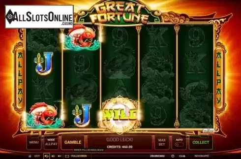 Win Screen 1. Great Fortune from Greentube
