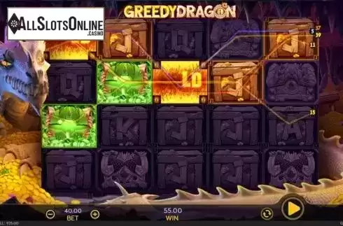 Win screen 3. Greedy Dragon from 888 Gaming