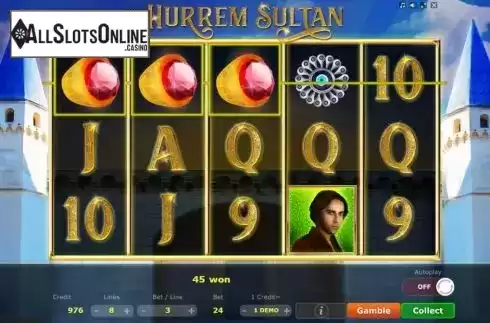 Win screen. Hurrem Sultan from Five Men Games