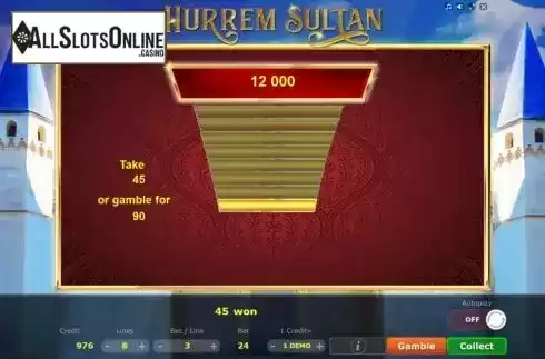 Gamble screen. Hurrem Sultan from Five Men Games
