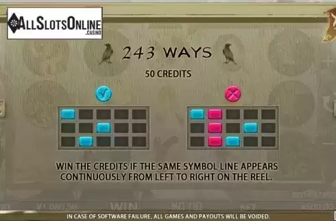 Paytable screen 3. Houyis Legend from Iconic Gaming