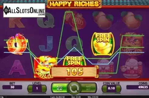 Win Screen 4. Happy Riches from NetEnt
