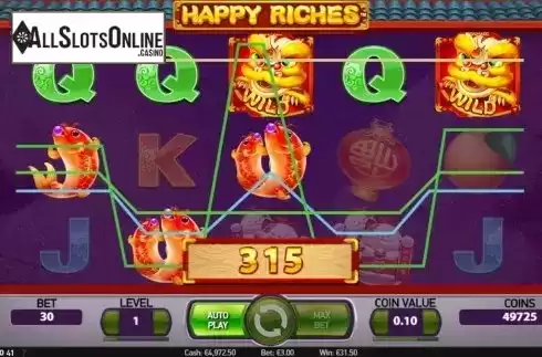 Win Screen 3. Happy Riches from NetEnt