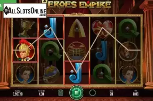 Win Screen. Heroes Empire from Caleta Gaming