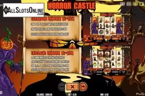 Paytable 1. Horror Castle from Fugaso