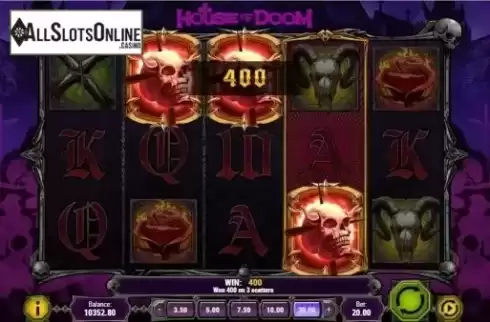 Win Screen 3. House of Doom from Play'n Go