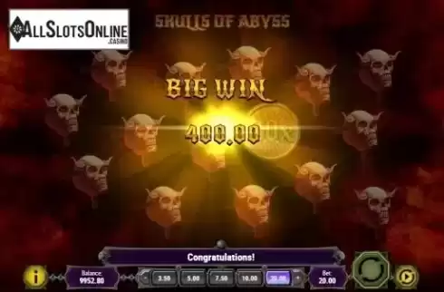 Bonus Game Win Screen. House of Doom from Play'n Go