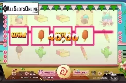 Win Screen. Ice Cream Van from We Are Casino