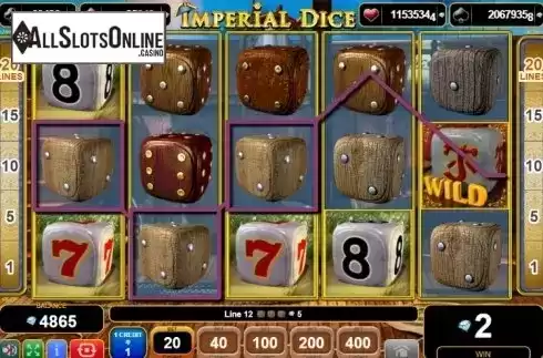 Win screen 1. Imperial Dice from EGT