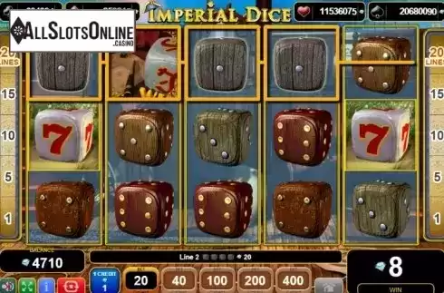 Win screen 3. Imperial Dice from EGT