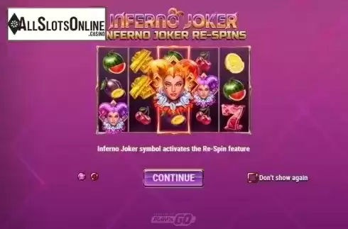 Start Screen. Inferno Joker from Play'n Go