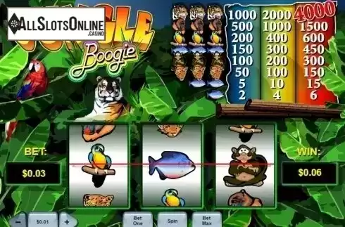 Win Screen. Jungle Boogie from Playtech
