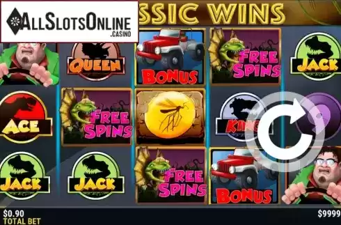Win Screen 1. Jurassic Wins from Slot Factory