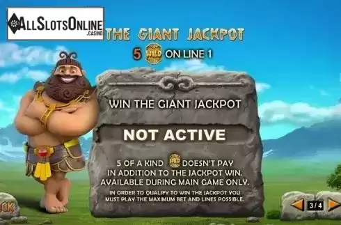Paytable 3. Jackpot Giant from Playtech