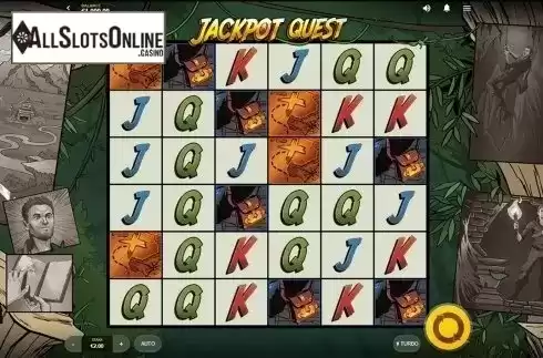 Reels screen. Jackpot Quest from Red Tiger