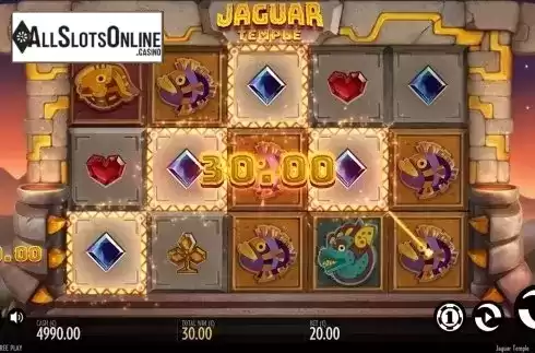 Win screen. Jaguar Temple from Thunderkick