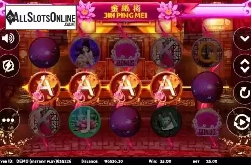 Win Screen. Jing Ping Mei from Triple Profits Games