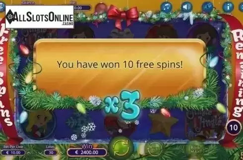 Win free spins. Jingle Jingle from Booming Games