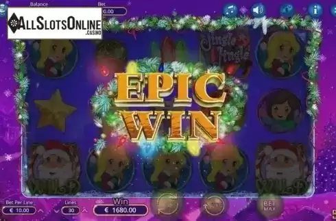 Epic win. Jingle Jingle from Booming Games