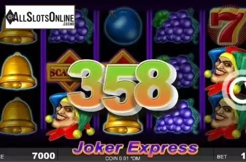 Win Screen. Joker Express from Noble Gaming