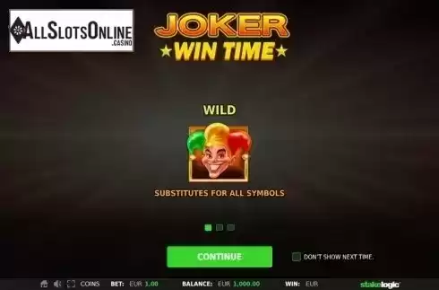 Intro Game screen 1. Joker Wintime from StakeLogic
