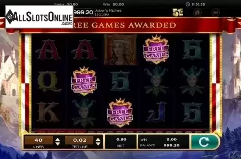 Free Spins Awarded. Joker's Riches from High 5 Games