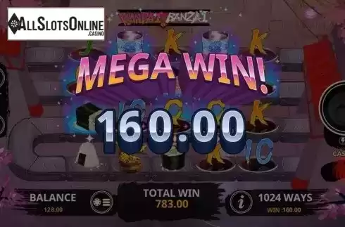 Mega Win. Kanpai Banzai from Playtech
