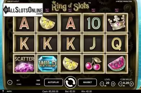 Screen2. King of Slots from NetEnt