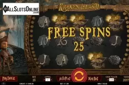 Free Spins. Kraken Island from Gamshy