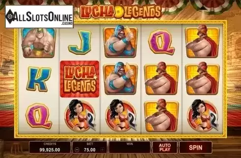 Reels screen. Lucha Legends from Microgaming