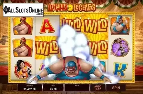 Additional wilds screen. Lucha Legends from Microgaming