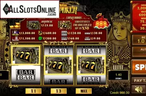 Win Screen 1. Lucky Poker 2 from PlayStar