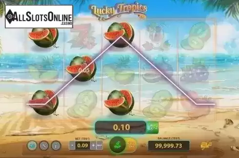 Win Screen. Lucky Tropics from BF games