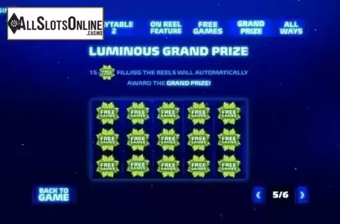 Grand Prize. Luminous Life from Playtech
