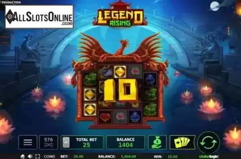 Win Screen 2. Legend Rising from StakeLogic