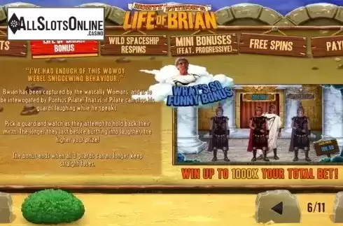 Screen7. Life of Brian from Playtech