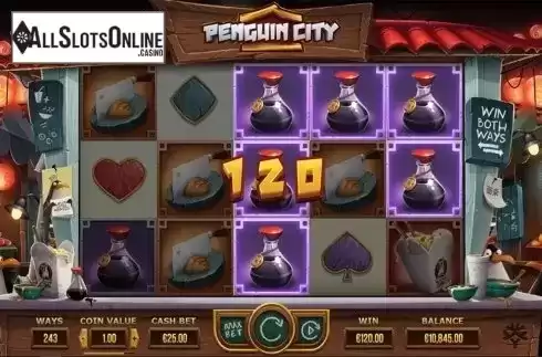 Win screen 4. Penguin City from Yggdrasil